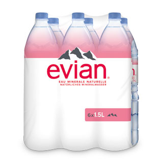 Evian ohne Kohlensäure 6 x 1.5 Liter