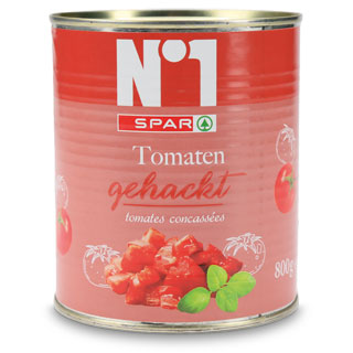 SPAR NO.1 Tomaten gehackt 800 g
