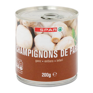 SPAR Champignons ganz 115 g (Abtropfgewicht)