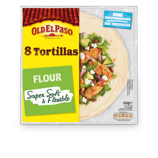 Old el Paso Flour Tortillas 8 Stück 326 g